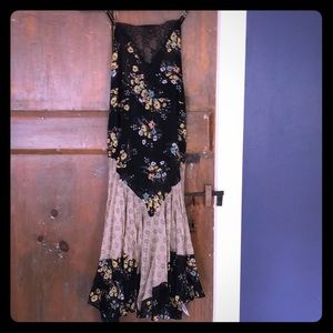 Free People black flower dress, XS